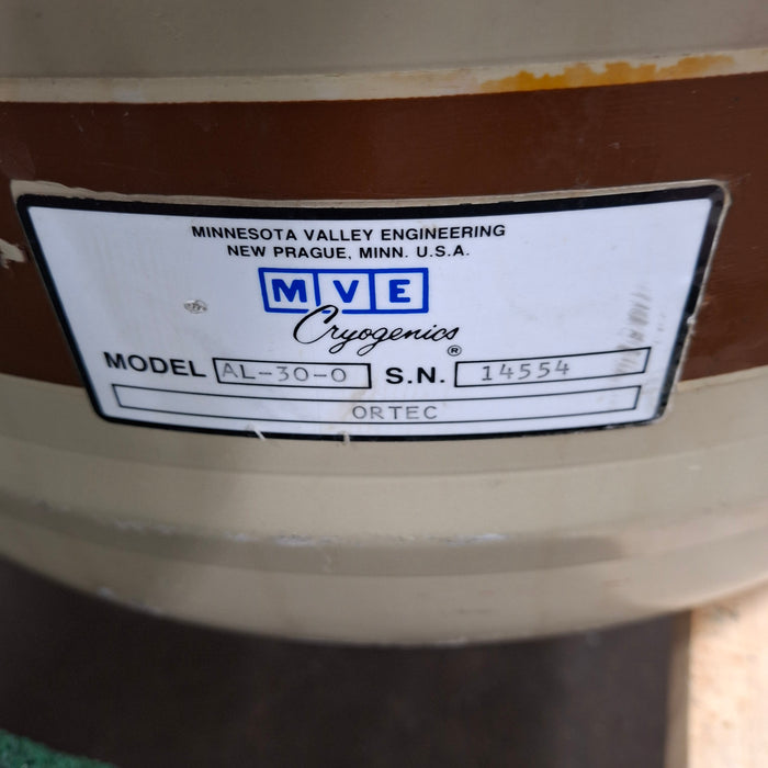MVE MVE Ortec AL-30-0 Liquid Nitrogen Tank Research Lab reLink Medical