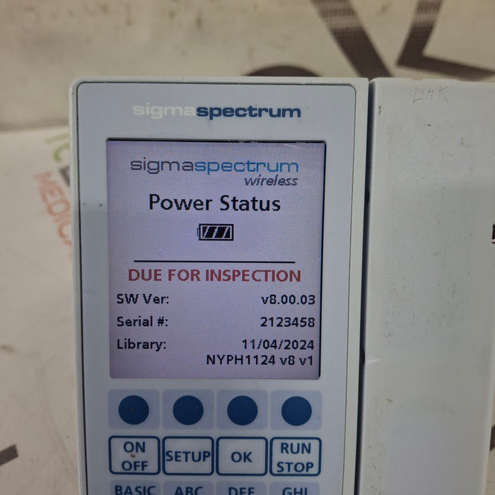 Baxter Sigma Spectrum 8.00.03 w/o Battery Infusion Pump