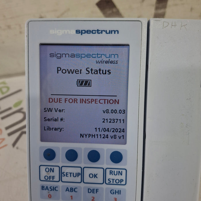 Baxter Sigma Spectrum 8.00.03 w/o Battery Infusion Pump