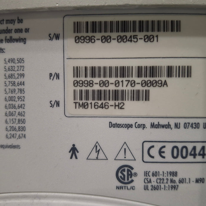 Datascope Passport 2 w/CO2 Patient Monitor