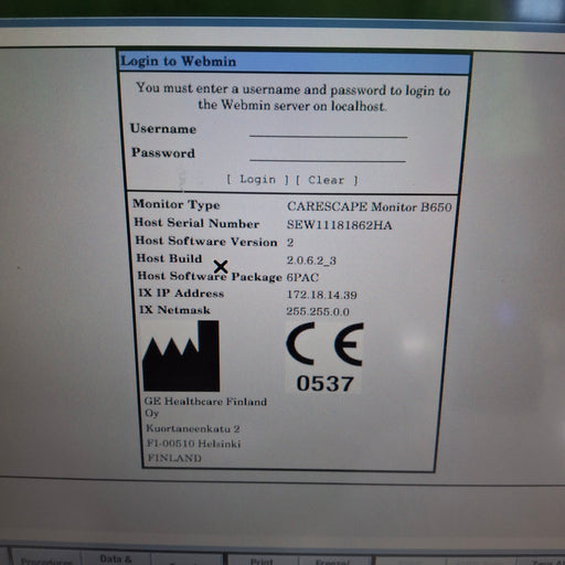 GE Healthcare GE Healthcare Carescape B650 Post Anesthesia Care Patient Monitor Patient Monitors reLink Medical