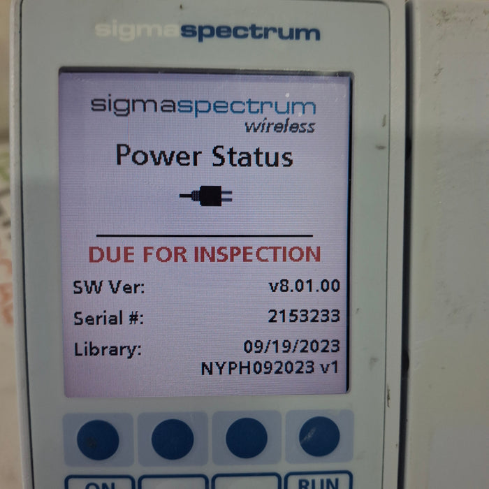Baxter Sigma Spectrum 8.01.00 w/o Battery Infusion Pump