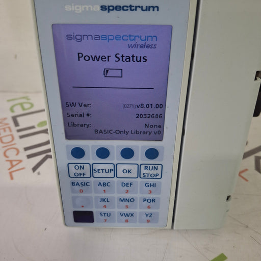 Baxter Baxter Sigma Spectrum 8.01.00 w/o Battery Infusion Pump Infusion Pump reLink Medical