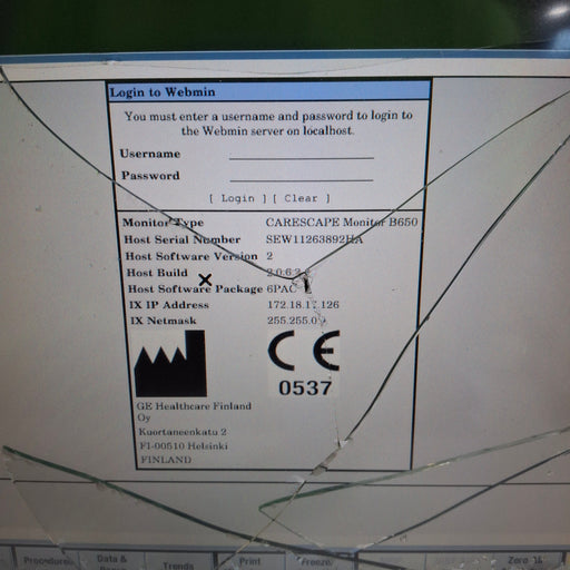 GE Healthcare GE Healthcare Carescape B650 Post Anesthesia Care Patient Monitor Patient Monitors reLink Medical