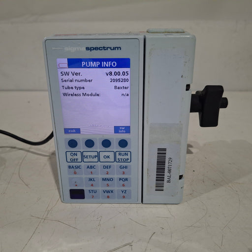 Baxter Baxter Sigma Spectrum 8.00.05 w/o Battery Infusion Pump Infusion Pump reLink Medical