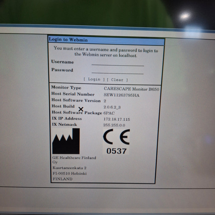 GE Healthcare GE Healthcare Carescape B650 Post Anesthesia Care Patient Monitor Patient Monitors reLink Medical