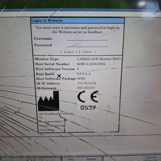 GE Healthcare GE Healthcare Carescape B650 Post Anesthesia Care Patient Monitor Patient Monitors reLink Medical