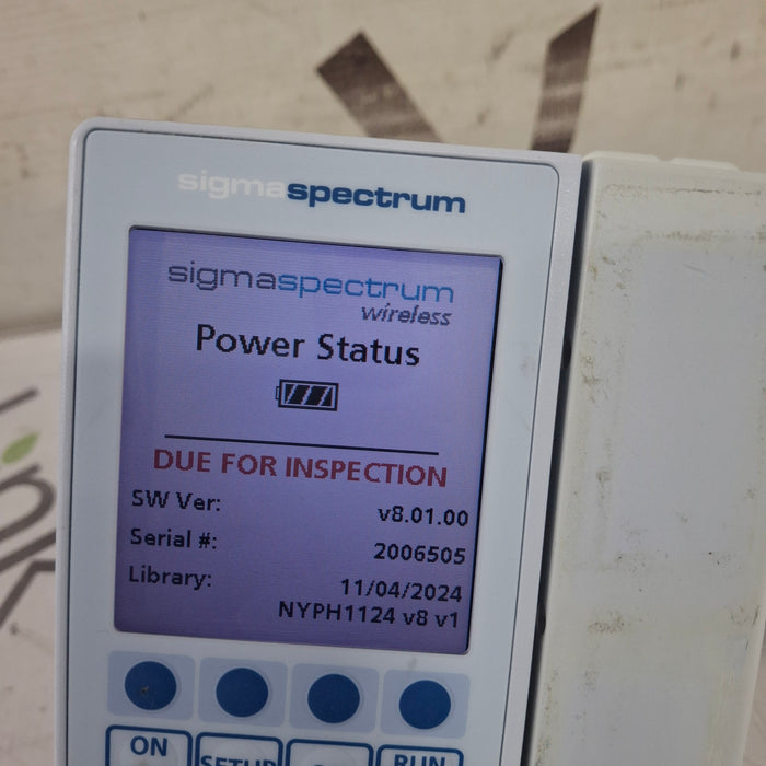 Baxter Sigma Spectrum 8.01.00 w/o Battery Infusion Pump