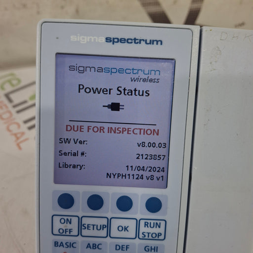 Baxter Baxter Sigma Spectrum 8.00.03 w/o Battery Infusion Pump Infusion Pump reLink Medical