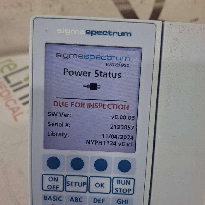 Baxter Baxter Sigma Spectrum 8.00.03 w/o Battery Infusion Pump Infusion Pump reLink Medical