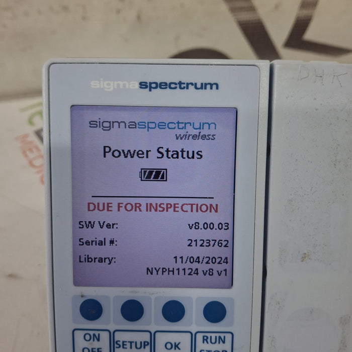 Baxter Sigma Spectrum 8.00.03 w/o Battery Infusion Pump
