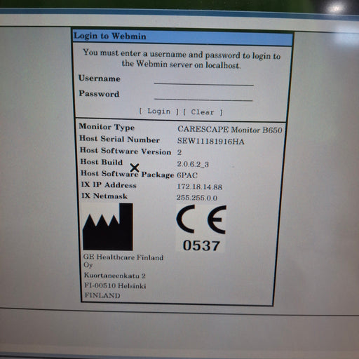 GE Healthcare GE Healthcare Carescape B650 Post Anesthesia Care Patient Monitor Patient Monitors reLink Medical