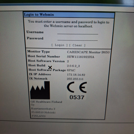 GE Healthcare GE Healthcare Carescape B650 Post Anesthesia Care Patient Monitor Patient Monitors reLink Medical