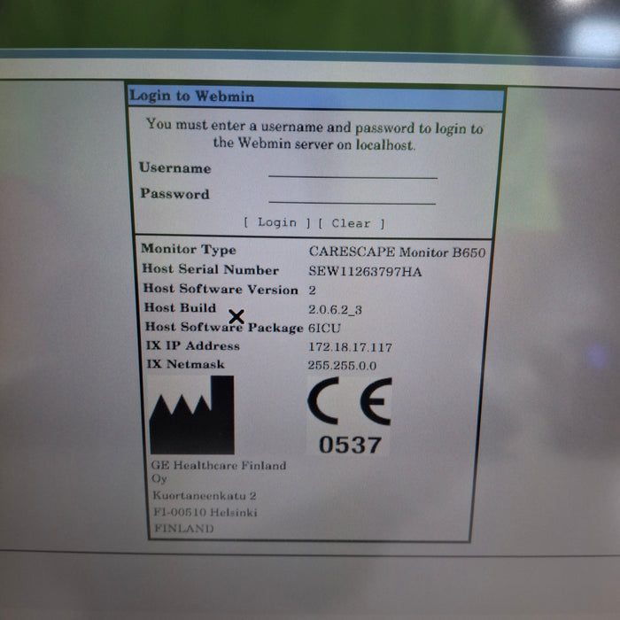 GE Healthcare GE Healthcare Carescape B650 Critical Care Patient Monitor Patient Monitors reLink Medical