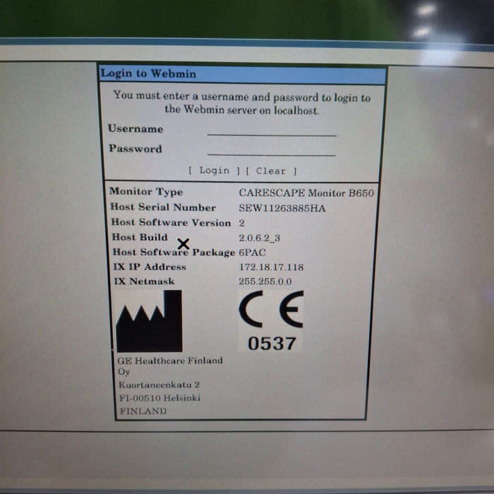 GE Healthcare GE Healthcare Carescape B450 Post Anesthesia Care Patient Monitor Patient Monitors reLink Medical