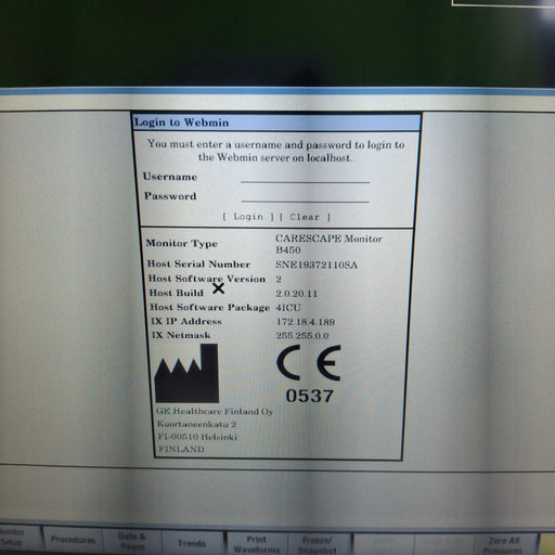 GE Healthcare GE Healthcare Carescape B450 Critical Care Patient Monitor Patient Monitors reLink Medical