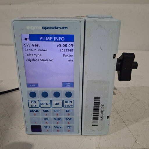 Baxter Baxter Sigma Spectrum 8.00.05 w/o Battery Infusion Pump Infusion Pump reLink Medical