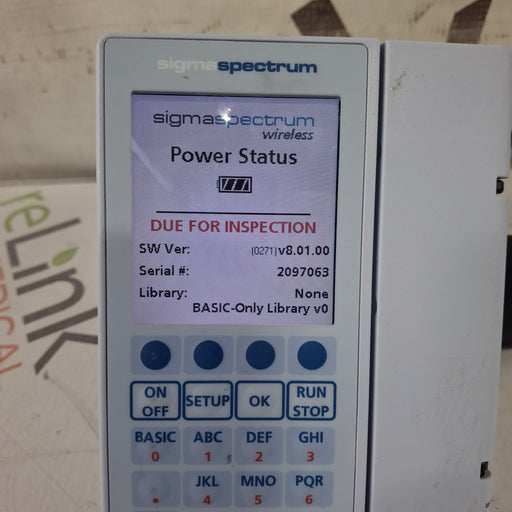 Baxter Baxter Sigma Spectrum 8.01.00 w/o Battery Infusion Pump Infusion Pump reLink Medical