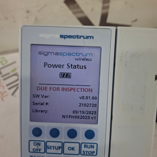 Baxter Baxter Sigma Spectrum 8.01.00 w/o Battery Infusion Pump Infusion Pump reLink Medical