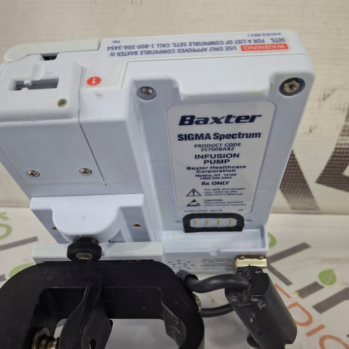 Baxter Sigma Spectrum 8.01.00 w/o Battery Infusion Pump