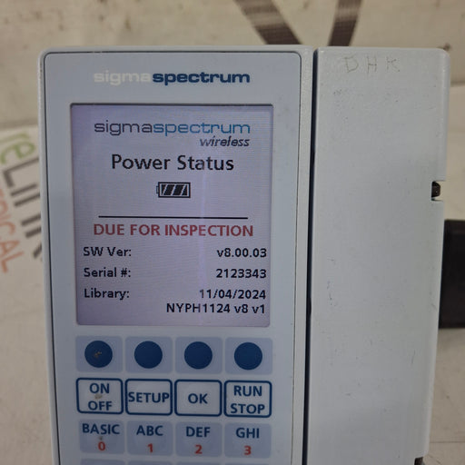 Baxter Baxter Sigma Spectrum 8.00.03 w/o Battery Infusion Pump Infusion Pump reLink Medical