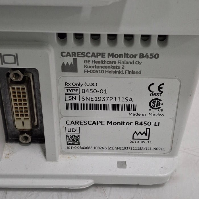 GE Healthcare GE Healthcare Carescape B450 Critical Care Patient Monitor Patient Monitors reLink Medical