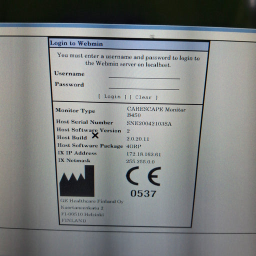 GE Healthcare GE Healthcare Carescape B450 Anesthesia Care Patient Monitor Patient Monitors reLink Medical