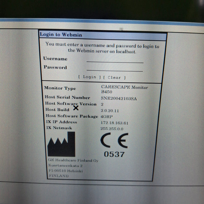 GE Healthcare GE Healthcare Carescape B450 Anesthesia Care Patient Monitor Patient Monitors reLink Medical