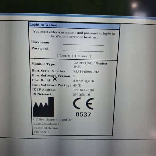 GE Healthcare GE Healthcare Carescape B450 Critical Care Patient Monitor Patient Monitors reLink Medical