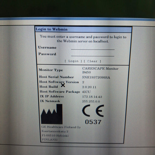 GE Healthcare GE Healthcare Carescape B450 Critical Care Patient Monitor Patient Monitors reLink Medical