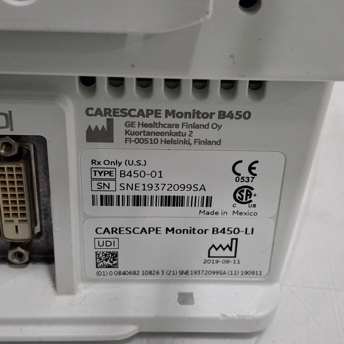 GE Healthcare GE Healthcare Carescape B450 Critical Care Patient Monitor Patient Monitors reLink Medical