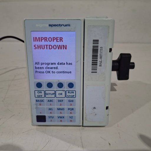 Baxter Baxter Sigma Spectrum 8.00.03 w/o Battery Infusion Pump Infusion Pump reLink Medical