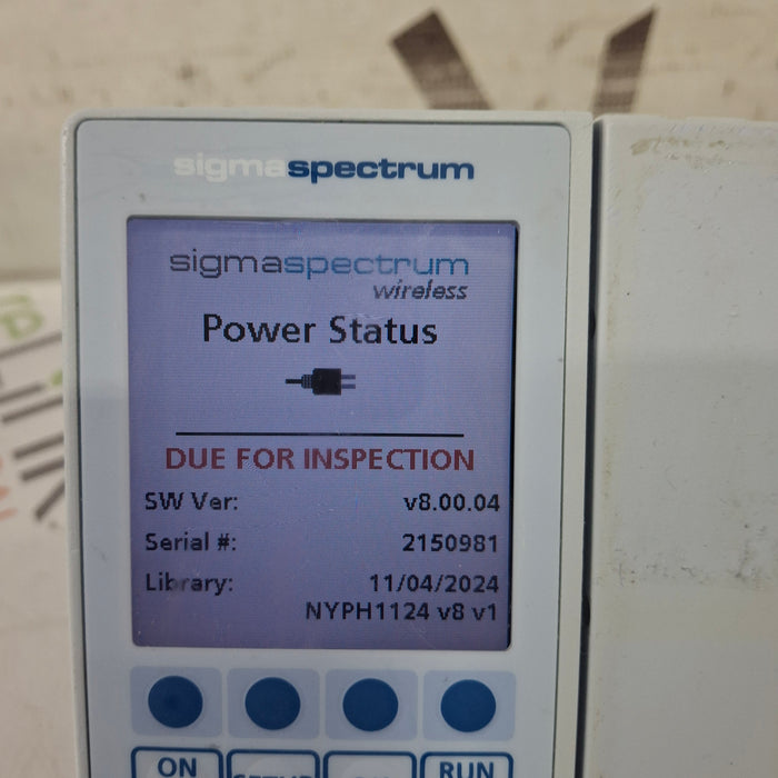 Baxter Sigma Spectrum 8.00.04 w/o Battery Infusion Pump