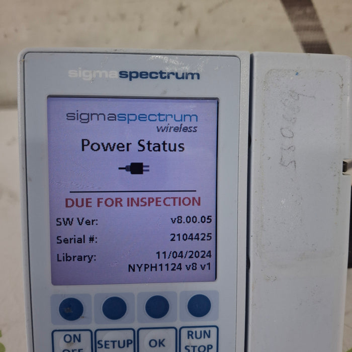 Baxter Sigma Spectrum 8.00.05 w/o Battery Infusion Pump