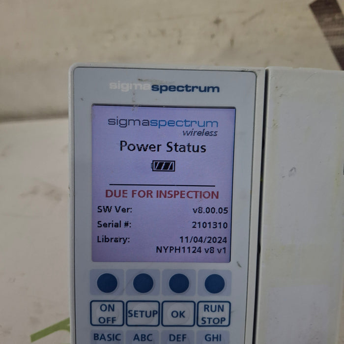 Baxter Sigma Spectrum 8.00.05 w/o Battery Infusion Pump