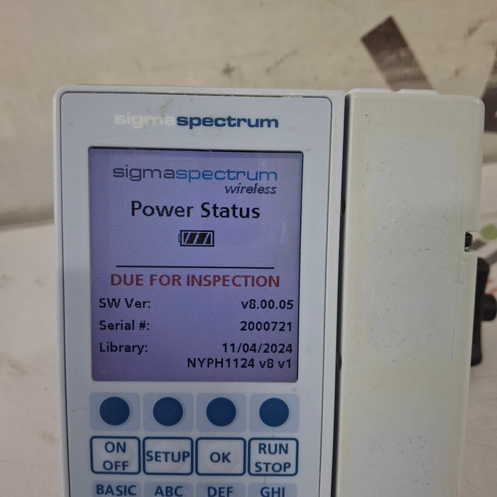Baxter Sigma Spectrum 8.00.05 w/o Battery Infusion Pump