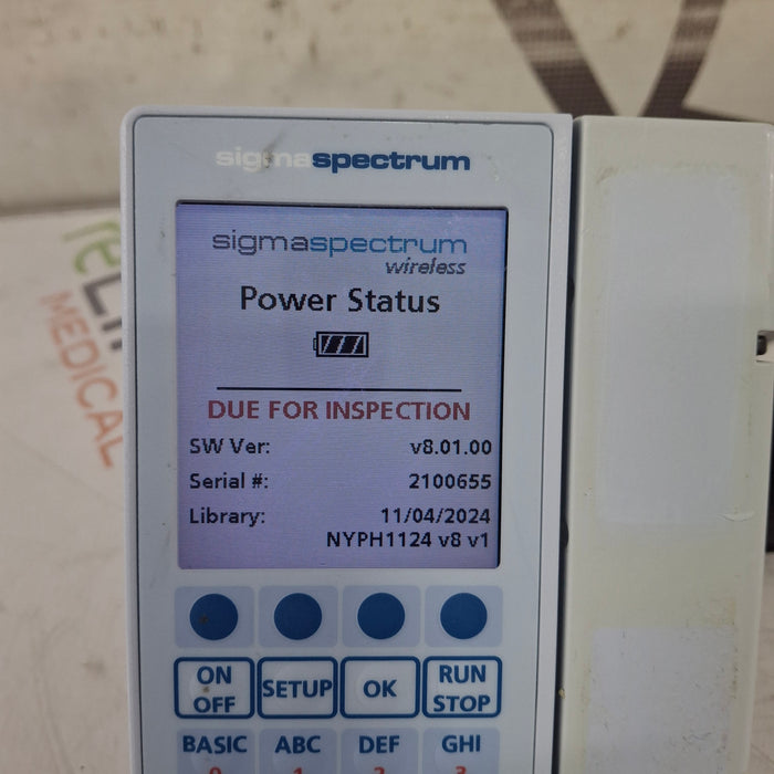 Baxter Sigma Spectrum 8.01.00 w/o Battery Infusion Pump