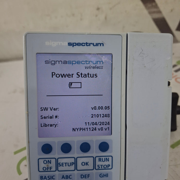Baxter Sigma Spectrum 8.00.05 w/o Battery Infusion Pump