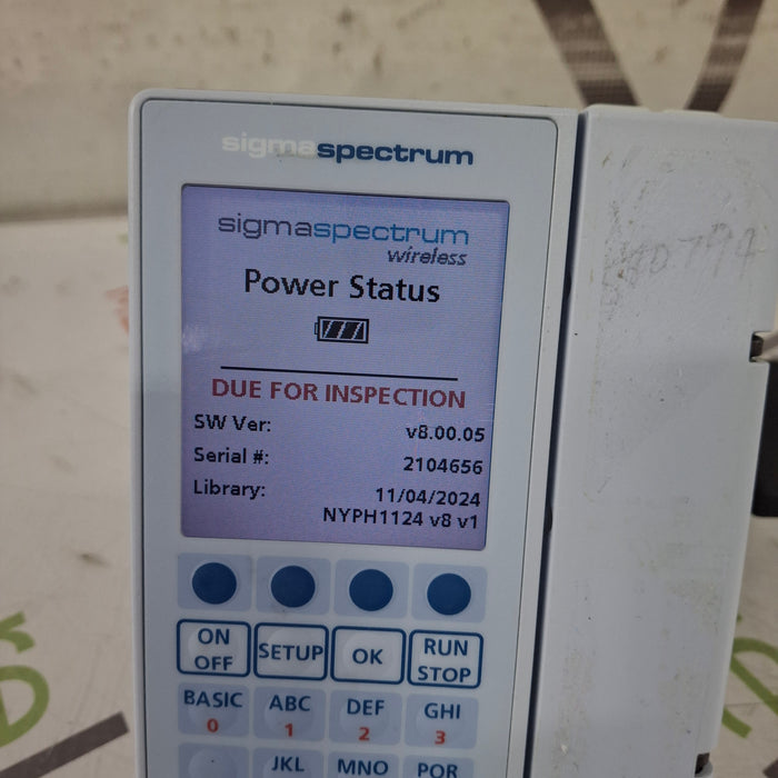 Baxter Sigma Spectrum 8.00.05 w/o Battery Infusion Pump