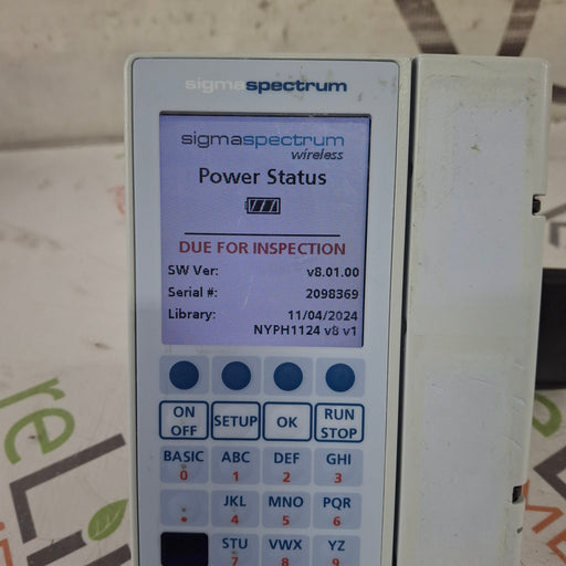 Baxter Baxter Sigma Spectrum 8.01.00 w/o Battery Infusion Pump Infusion Pump reLink Medical