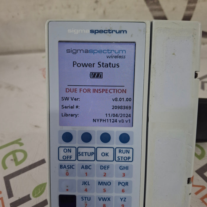 Baxter Baxter Sigma Spectrum 8.01.00 w/o Battery Infusion Pump Infusion Pump reLink Medical