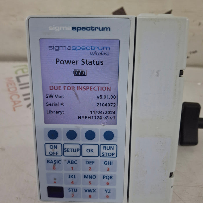 Baxter Baxter Sigma Spectrum 8.01.00 w/o Battery Infusion Pump Infusion Pump reLink Medical