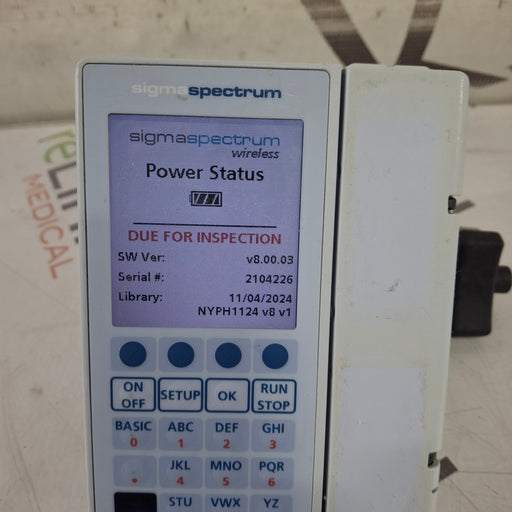 Baxter Baxter Sigma Spectrum 8.00.03 w/o Battery Infusion Pump Infusion Pump reLink Medical