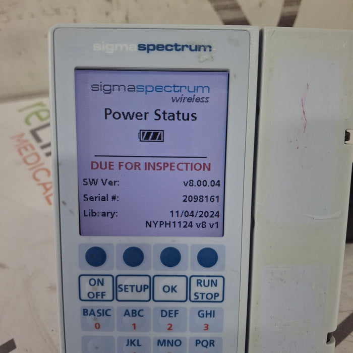 Baxter Sigma Spectrum 8.00.04 w/o Battery Infusion Pump