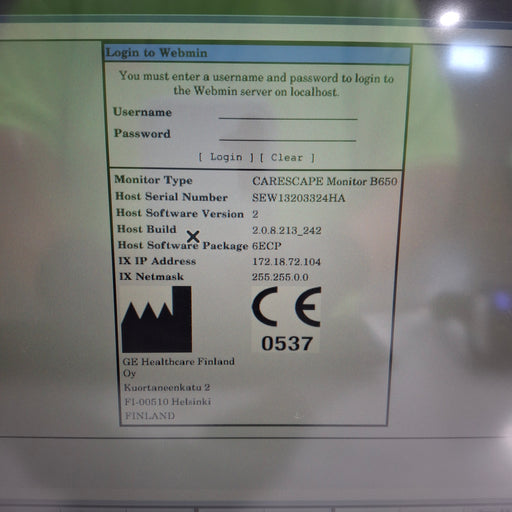GE Healthcare GE Healthcare Carescape B650 Emergency Care Patient Monitor Patient Monitors reLink Medical