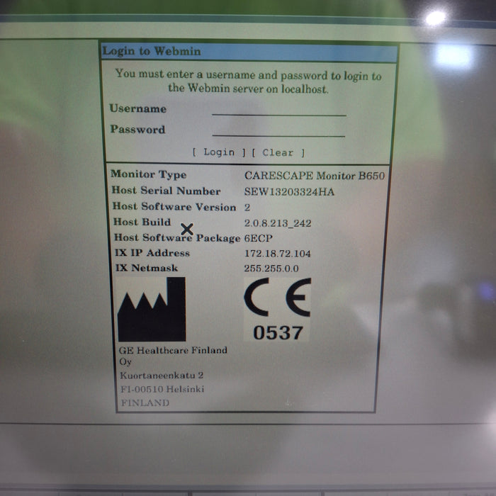 GE Healthcare GE Healthcare Carescape B650 Emergency Care Patient Monitor Patient Monitors reLink Medical