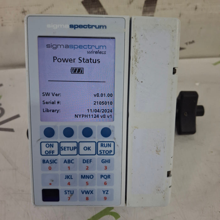 Baxter Sigma Spectrum 8.01.00 w/o Battery Infusion Pump