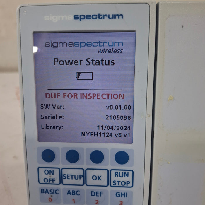 Baxter Sigma Spectrum 8.01.00 w/o Battery Infusion Pump