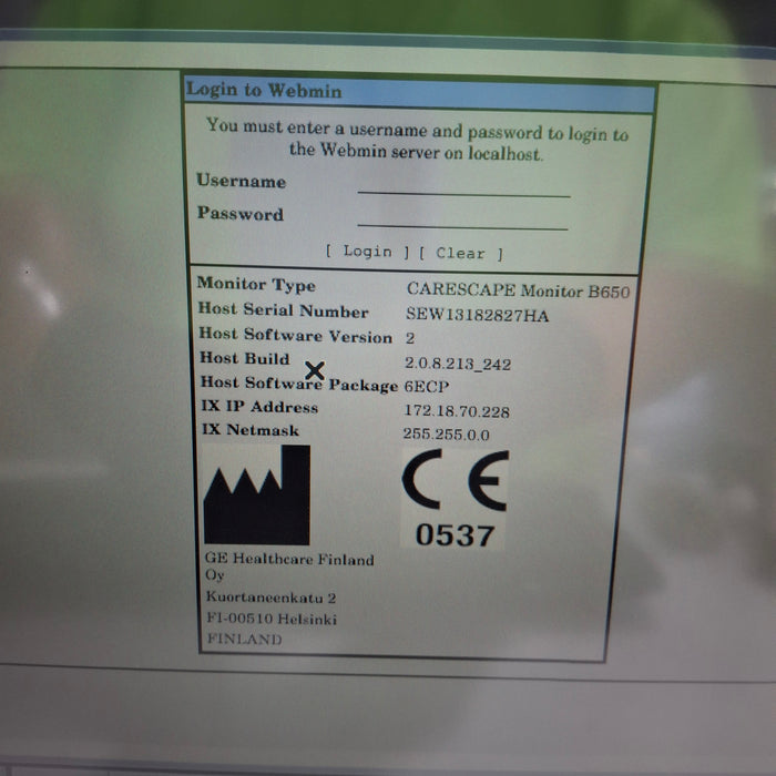 GE Healthcare GE Healthcare Carescape B650 Emergency Care Patient Monitor Patient Monitors reLink Medical