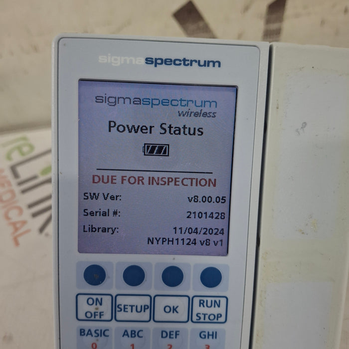 Baxter Sigma Spectrum 8.00.05 w/o Battery Infusion Pump